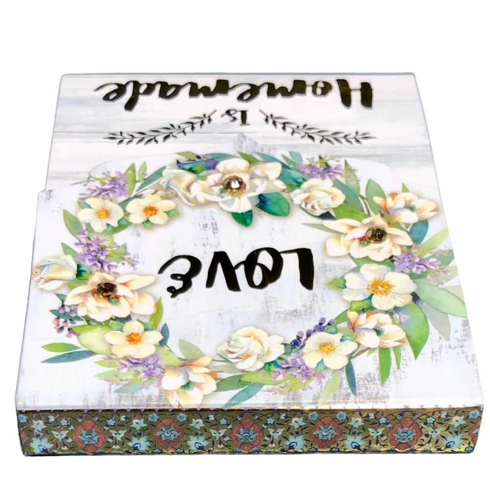 Punch Studio Embellished Mini Notepad ~ Love is Homemade (60759)